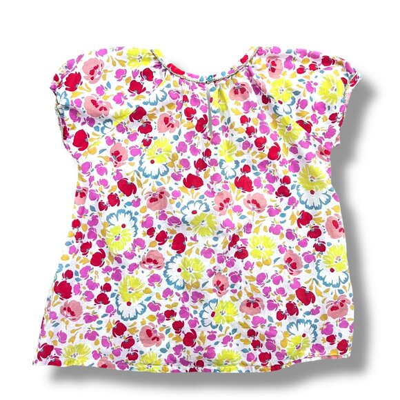 Mini Boden Cotton Floral Boho Peasant Top Blouse with Gold Trim Size 6-7Y - Picture 8 of 8